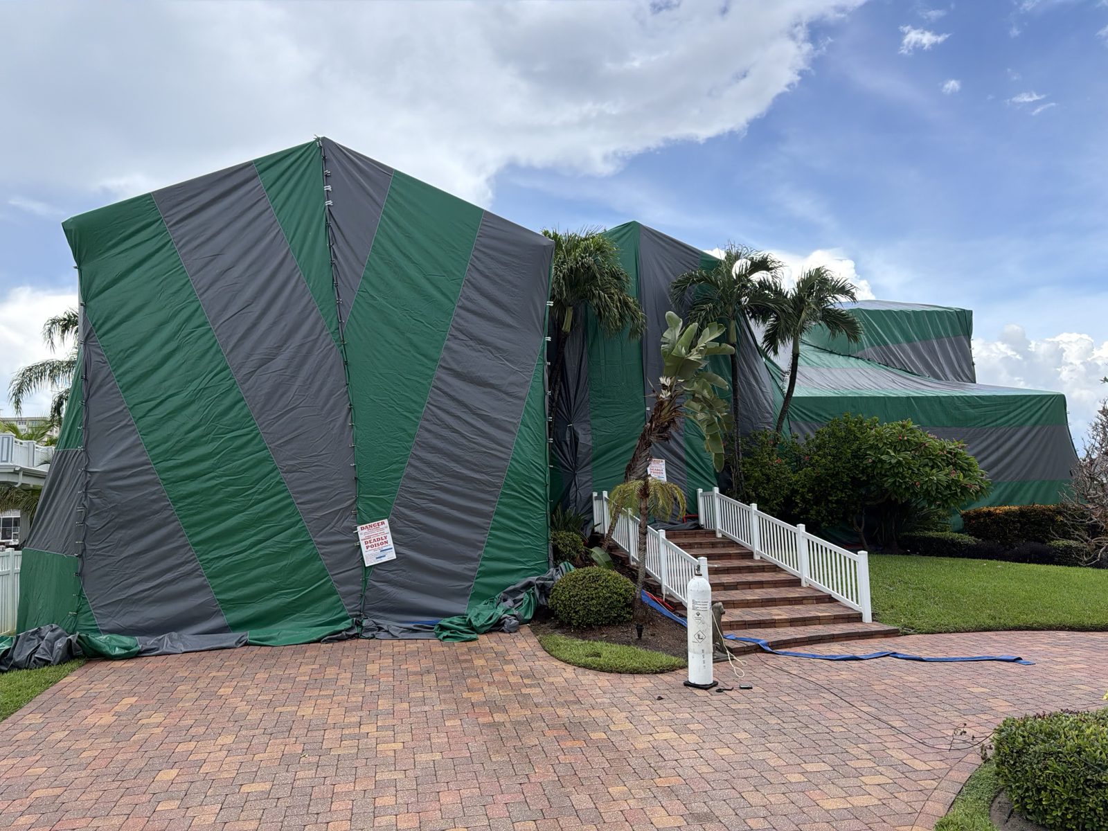 Florida home tented for termite fumigation by Cameron Termite & Pest Control